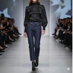 RAG & BONE Maya High Rise Button-fly Slim in Resin Rinse 28 $259 EUC